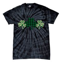St Patricks Day Shamrock Pattern Tie-Dye T-Shirt