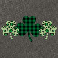 St Patricks Day Shamrock Pattern Cotton Canvas Backpack