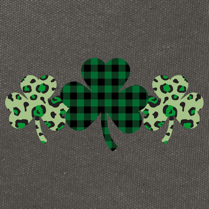 St Patricks Day Shamrock Pattern Cotton Canvas Backpack