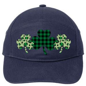 St Patricks Day Shamrock Pattern 7-Panel Snapback Hat