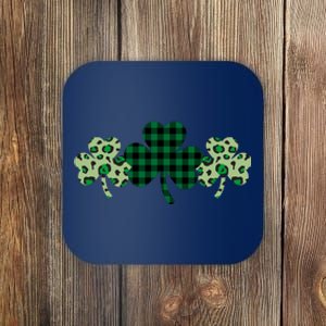 St Patricks Day Shamrock Pattern Coaster