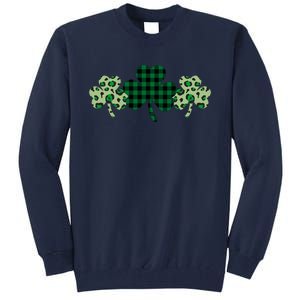 St Patricks Day Shamrock Pattern Tall Sweatshirt