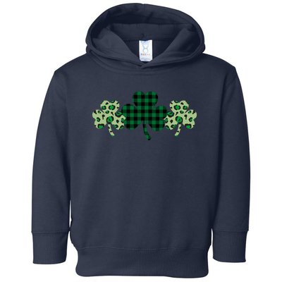 St Patricks Day Shamrock Pattern Toddler Hoodie