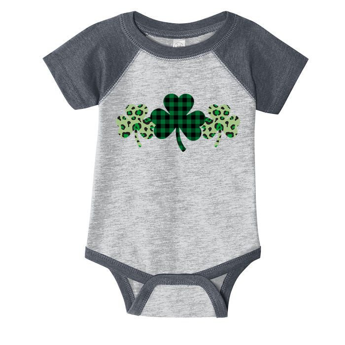 St Patricks Day Shamrock Pattern Infant Baby Jersey Bodysuit