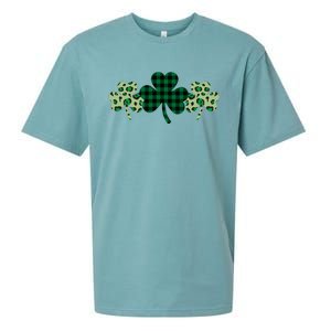 St Patricks Day Shamrock Pattern Sueded Cloud Jersey T-Shirt