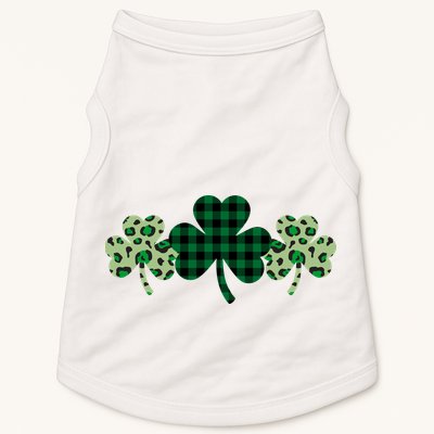 St Patricks Day Shamrock Pattern Doggie Tank