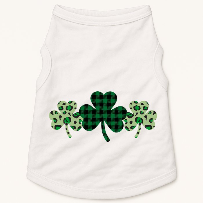 St Patricks Day Shamrock Pattern Doggie Tank