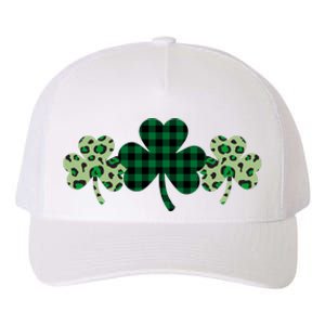 St Patricks Day Shamrock Pattern Yupoong Adult 5-Panel Trucker Hat