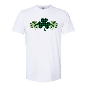 St Patricks Day Shamrock Pattern Softstyle CVC T-Shirt