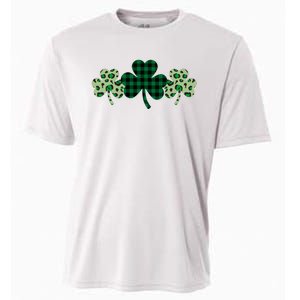 St Patricks Day Shamrock Pattern Cooling Performance Crew T-Shirt