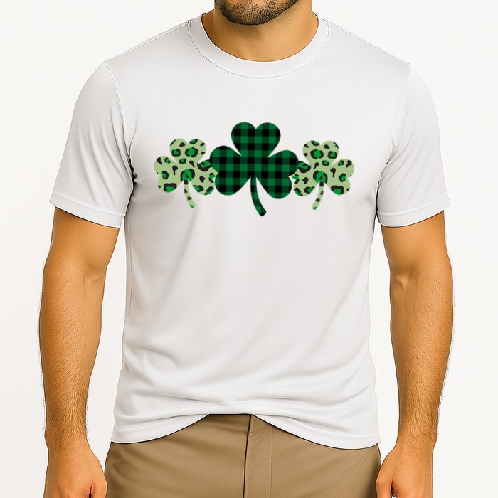 St Patricks Day Shamrock Pattern Performance Shirt