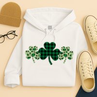 St Patricks Day Shamrock Pattern Hoodie