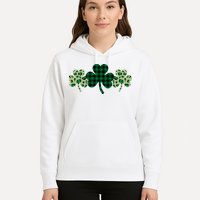 St Patricks Day Shamrock Pattern Hoodie