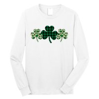 St Patricks Day Shamrock Pattern Long Sleeve Shirt