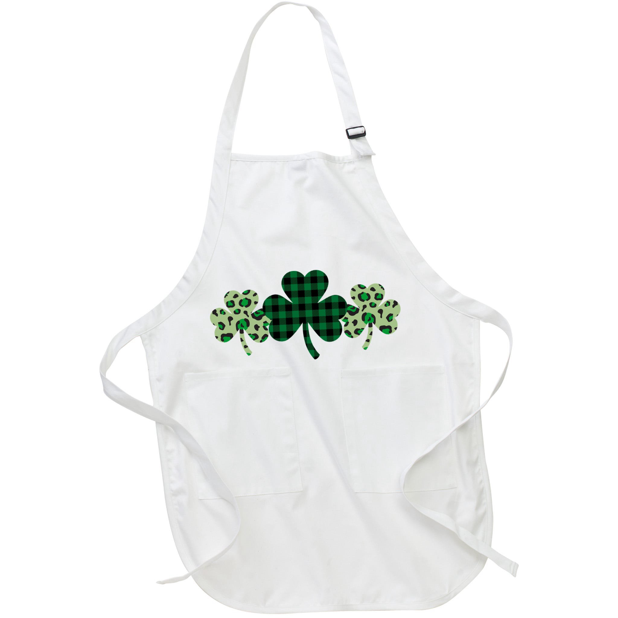 St Patricks Day Shamrock Pattern Apron