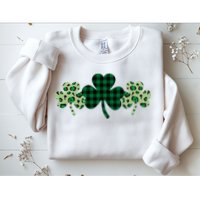 St Patricks Day Shamrock Pattern Sweatshirt