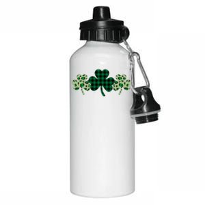 St Patricks Day Shamrock Pattern Aluminum Water Bottle