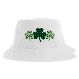 St Patricks Day Shamrock Pattern Sustainable Bucket Hat