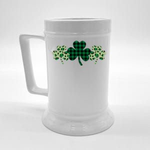 St Patricks Day Shamrock Pattern Beer Stein