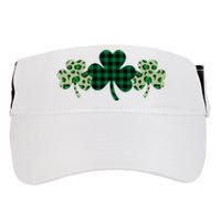 St Patricks Day Shamrock Pattern Adult Drive Performance Visor