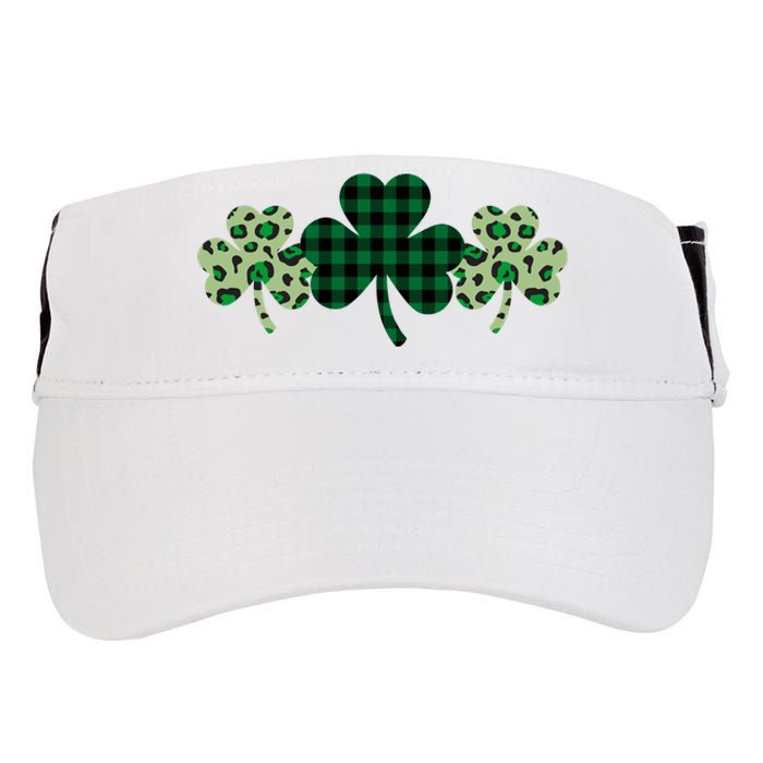 St Patricks Day Shamrock Pattern Adult Drive Performance Visor