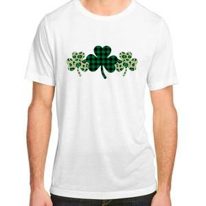 St Patricks Day Shamrock Pattern Adult ChromaSoft Performance T-Shirt