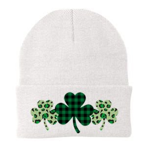 St Patricks Day Shamrock Pattern Knit Cap Winter Beanie