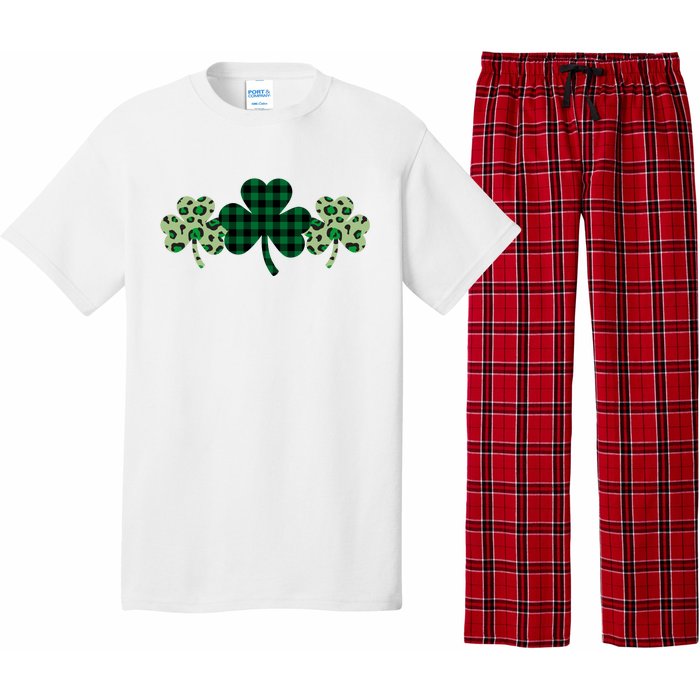 St Patricks Day Shamrock Pattern Pajama Set