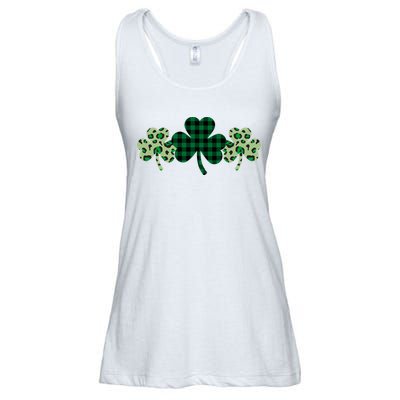 St Patricks Day Shamrock Pattern Ladies Essential Flowy Tank
