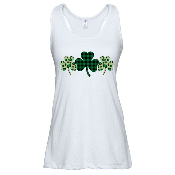 St Patricks Day Shamrock Pattern Ladies Essential Flowy Tank