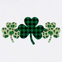 St Patricks Day Shamrock Pattern Flat Bill Trucker Hat