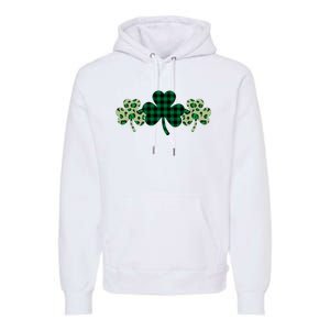 St Patricks Day Shamrock Pattern Premium Hoodie