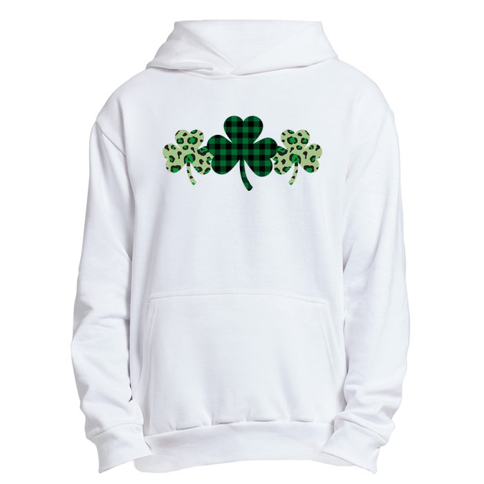 St Patricks Day Shamrock Pattern Urban Pullover Hoodie