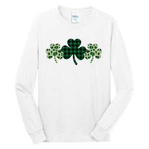 St Patricks Day Shamrock Pattern Tall Long Sleeve T-Shirt