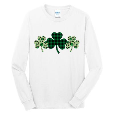 St Patricks Day Shamrock Pattern Tall Long Sleeve T-Shirt
