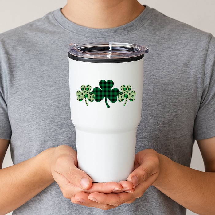 St Patricks Day Shamrock Pattern Tumbler