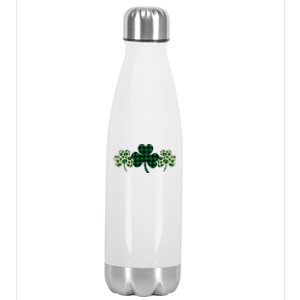 St Patricks Day Shamrock Pattern Stainless Steel Insulated Water Bottle