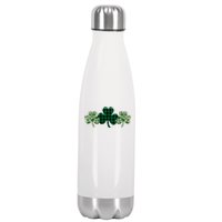 St Patricks Day Shamrock Pattern Stainless Steel Insulated Water Bottle