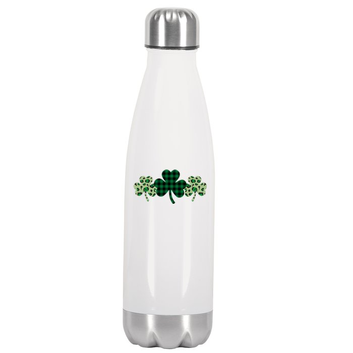 St Patricks Day Shamrock Pattern Stainless Steel Insulated Water Bottle