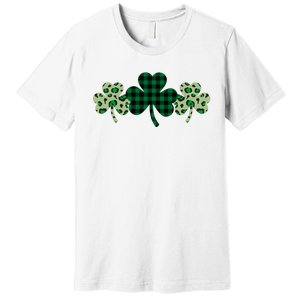 St Patricks Day Shamrock Pattern Premium T-Shirt