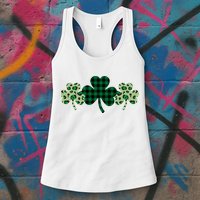 St Patricks Day Shamrock Pattern Womens Tank Top