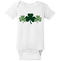 St Patricks Day Shamrock Pattern Baby Bodysuit