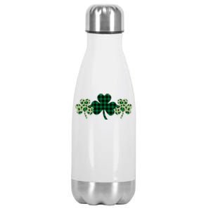 St Patricks Day Shamrock Pattern Stainless Steel Insulated Water Bottle