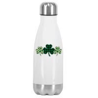 St Patricks Day Shamrock Pattern Stainless Steel Insulated Water Bottle