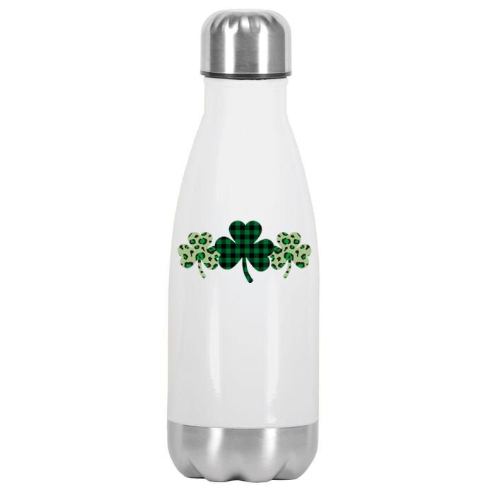 St Patricks Day Shamrock Pattern Stainless Steel Insulated Water Bottle