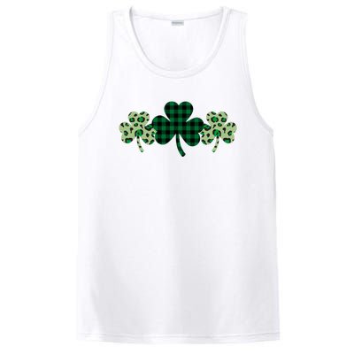 St Patricks Day Shamrock Pattern PosiCharge Competitor Tank