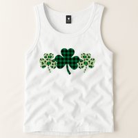 St Patricks Day Shamrock Pattern Tank Top