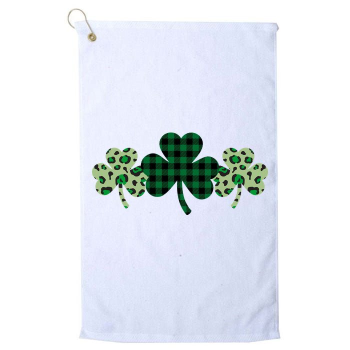 St Patricks Day Shamrock Pattern Golf Towel