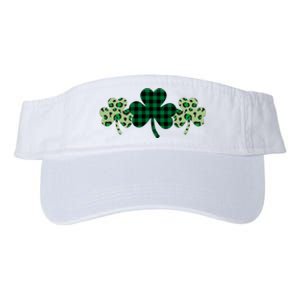 St Patricks Day Shamrock Pattern Valucap Bio-Washed Visor