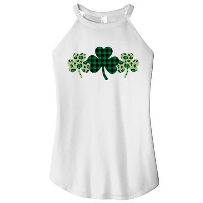 St Patricks Day Shamrock Pattern Women's Perfect Tri Rocker Tank